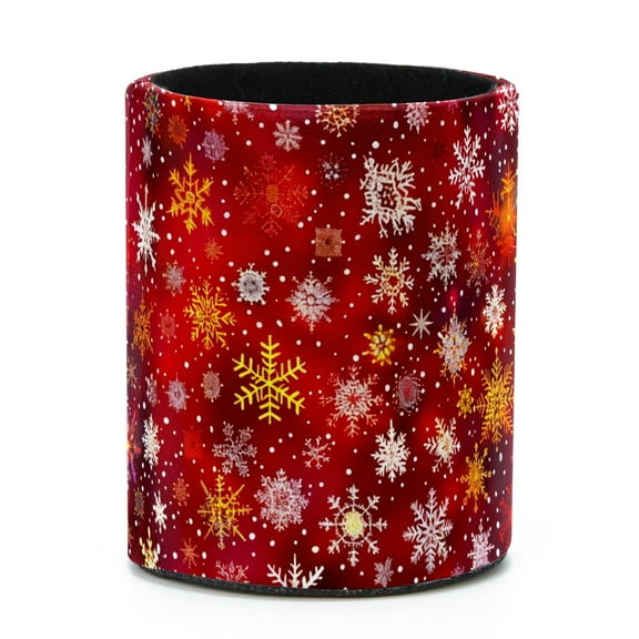 ERJLKXP Christmas Red Snowflakes Small Pen & Pencils Holder for Desk Organizer,Desktop Stationery Storage for Office Supplies, Pencils and Makeup Brush Holder