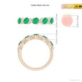 thumbnail image 6 of ANGARA Natural Five Stone Oval Emerald Swirl Ring with Diamonds in 14K Rose Gold for Women (Size-4x3mm) | May Birthstone, Birthday, Anniversary, Jewelry Gift for Women | Natural Emerald Ring, 6 of 10