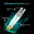 thumbnail image 2 of NewYork Cables Fiber Patch Cable | LC to SC OM3 50/125 Duplex | 1M (3.28ft) 40gb Fiber Optic (Aqua), 2 of 5