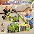 thumbnail image 4 of Dinosaur Truck Toys with Ejection Shooting Game PETSCOOL Triceratops Car Playset and Foldable Storage Garage for Kids Aged 3 To 12, 4 of 7