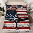 thumbnail image 2 of Castle Fairy Teenagers Airplane Helicopter Twin Sheet Sets,Vintage USA Flag Bedding, 2 of 7