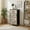 Color-3, variant on 4 Drawer Vertical Storage Dresser Teal Frond Palm Leaves Tropical Plants Layered Foliage Natural Texture with Wood Top Fabric Pull Drawers
