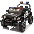 thumbnail image 4 of NIGSQJB 12V Kids Ride On Car w/ Parent Remote Control, Electric Police Car w/ Dual Drive,Bluetooth,MP3 Music,Headlights,4 Wheel Suspension,Slow Start, 3.11MPH UTV Toy,Gift for Kids Aged 2-4,Black W, 4 of 16