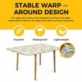 thumbnail image 4 of Easter Table Cloths for 4 Foot Rectangle Tables, Spring Floral Daisy Flowers Butterflies Watercolor Patio Waterproof Elastic Fitted Tablecloths, Washable Rectangular Table Cover for Camping, 4 of 8