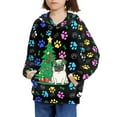 thumbnail image 3 of DISNIMO Christmas Tree Pug Hoodie for Kids Paw Print Hoodies Pullover for Boys Long Sleeve Sweatshirt for Children Fall Clothes Hoodies Teen Boy Hoodies 14-16 Clothing Hoodie Girls Sweatshirts, 3 of 7