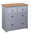 thumbnail image 4 of vidaXL Buffet Gris 80x40x83 cm Pin Gamme Panama, 4 of 5