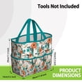 thumbnail image 3 of Garden Tool Bag,Pioneer Flower Floral Print Pattern Garden Tool Organizer,Garden Gifts,Waterproof Multi-Pocket Garden Tool Storage 11.8x5.5x11.4 Inch(Tools NOT Included), 3 of 6