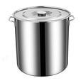 thumbnail image 4 of Olla de acero inoxidable, utensilios de cocina grandes, fácil de limpiar, olla de cocción profunda, olla de sopa grande para guisos comerciales, ebull 20 centímetros, 4 of 8