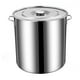 thumbnail image 4 of Olla de acero inoxidable para cocinar en casa, olla profunda, fácil de limpiar, cómoda, grande, para sopa, para conservas de pasta, para comedores 30 centímetros, 4 of 8