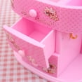 thumbnail image 4 of Bangcool Girls Music Jewelry Box 2-Layer Pullout Drawer Music Box Jewelry Storage Box, 4 of 6