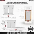thumbnail image 4 of Bote de Basura Extraíble Rev-A-Shelf RV-15KD-11C S 27Qt Blanco, 4 of 9