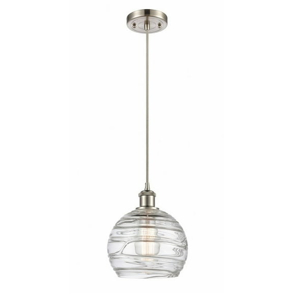 Innovations 516-1P-SN-G1213-8-LED Deco Swirl 1 Light Mini Pendant part of the Ballston Collection, Brushed Satin Nickel