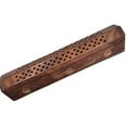 thumbnail image 3 of Cavelio Wooden Coffin Incense Burner - Elephant 12" - Brass Inlays & Storage Compartment, 3 of 8