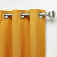 thumbnail image 3 of Nicole Miller New York Sawyer Cotton Blend Grommet Top Light Filtering Curtain Panels, 52"x96", Honey Gold, Set of 2, 3 of 7