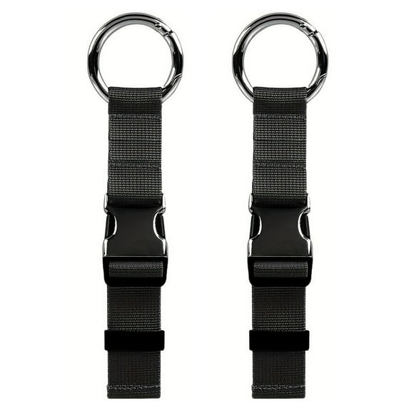 Leadrop 1/2Pcs Luggage Strap Adjustable Jacket Gripper Holder Heavy Duty Suitcase Luggage Connector Strap Travel Carry Strap with Ring Hooks Buckle Travel Accessories