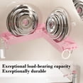 thumbnail image 6 of Non Perforated Suction Cup Bathroom Storage Rack Foldable Corner Shelf With Drain Holes Wall Mounted Shampoo Shower Caddy for Toilet Kitchen Pink White, 6 of 6