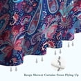 thumbnail image 6 of Blue Pioneer Flower and Paisley Pattern Shower Curtain 72"x72" ,Bathroom Decorative Shower Curtains Set with 12 Hooks,Modern Waterproof Washable Shower Curtain, 6 of 6