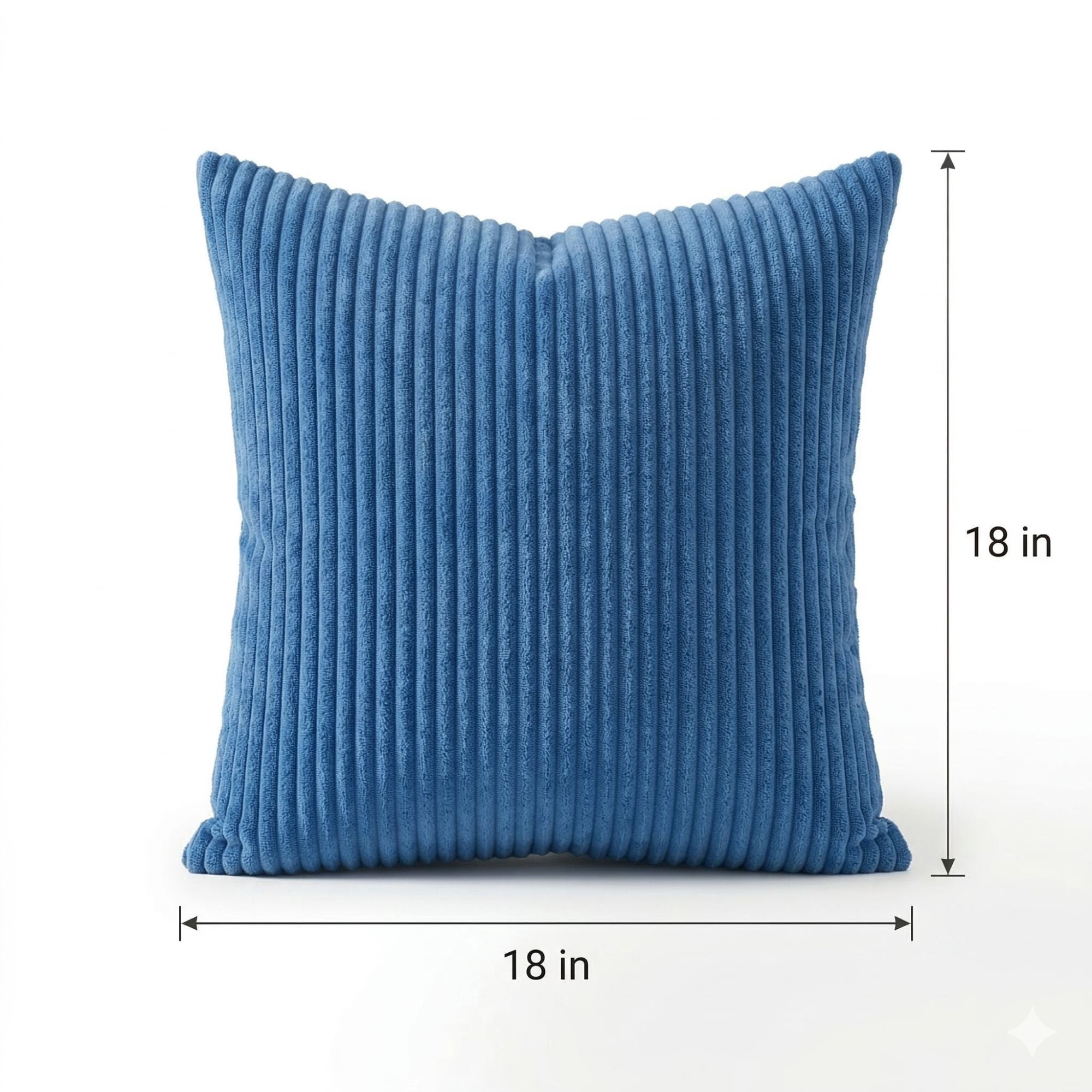 Decorative Throw Pillow Covers 18x18 Inch, Set of 4 Soft Corduroy Cushion Covers, Farmhouse Boho Neutral Pillow Cases for Couch, Sofa, Bed, Living Room