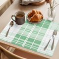 thumbnail image 3 of Green Buffalo Plaid Placemats Set of 1, Spring Rustic Non-Slip Place Mats Washable Table Mats for Kitchen Dining Table Decorations Indoor/Outdoor, 3 of 9