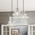 thumbnail image 2 of 52833-91-Livex Lighting-Everett - 3 Light Pendant-15 Inches Tall and 20 Inches Wide-Brushed Nickel/Polished Chrome Finish, 2 of 15