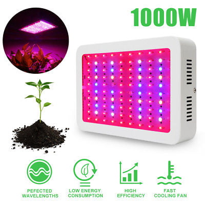 CASTNOO 1000W Full Spectrum LED Grow Light Medical Plant Veg Flower Blooming BW 