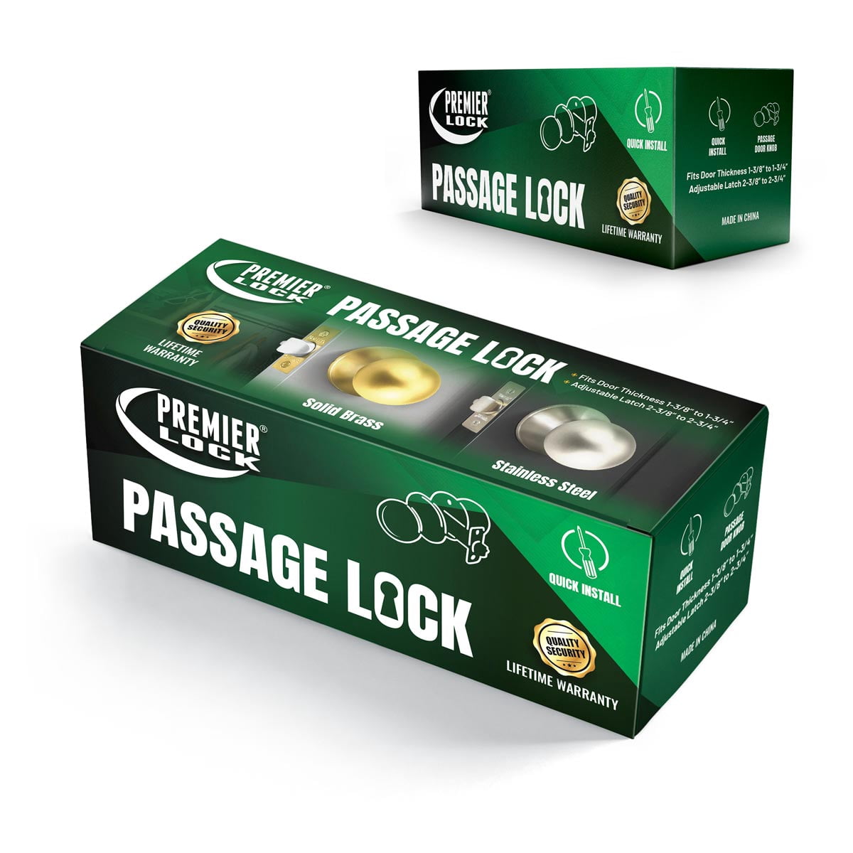 Premier Lock Matte Black Tulip Privacy Door Knob