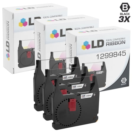 LD Compatible IBM 1299845 Set of 3 Black Printer Ribbon Cartridges