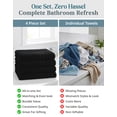 thumbnail image 2 of Casa Platino Bath Towels - Premium Quick-Dry Large & Absorbent Towel Set for Bathroom, Home, Hotel, Spa & Travel - Black, 2 of 8