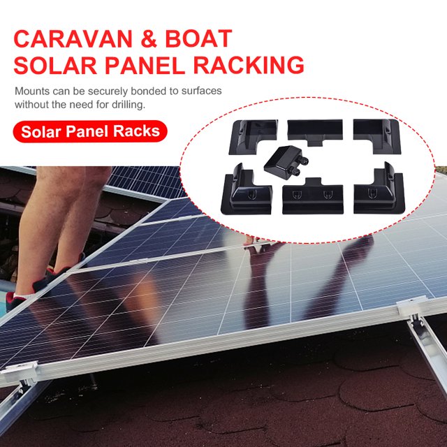 Kit de soporte de fijación de techo superior RV, soporte de Panel Solar para caravana, caravana, barco, yate