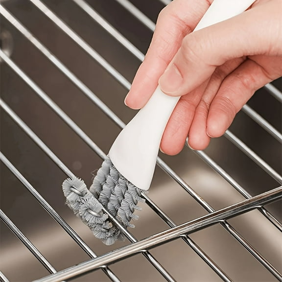 1-Pack Multi-Purpose Cleaning Brush – White Lightweight Scrubber with Safe Durable Bristles for BBQ Grills, Ovens, Stovetops & Daily Kitchen Cleaning