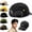 Black, variant on Aviator Goggle Baseball Cap, Vintage Goggle Hats, Attached Sunglasses, Curved Visor, Casual Style, Goggle Caps
