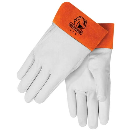 

Black Stallion 24K Short Cuff Premium Kidskin TIG Glove with DragPatch Medium