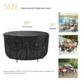 thumbnail image 2 of Heavy Duty Waterproof Black Round Table and Chair Set Cover, 2 of 6