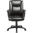 thumbnail image 2 of Lorell Soho High-Back Leather Chair, Black, 2 of 4