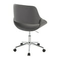 thumbnail image 6 of LumiSource Fabrico Office Chair in Chrome Metal, Grey PU color, 6 of 7