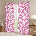 thumbnail image 2 of Manfei Kawaii Bow Tie Black Out Curtains,Cute Bowknot Ribbon Curtains Pack of 2 (42x63 Each),Pink White Bedroom Curtains For Girls Teens,Breathable Home Decor, 2 of 6