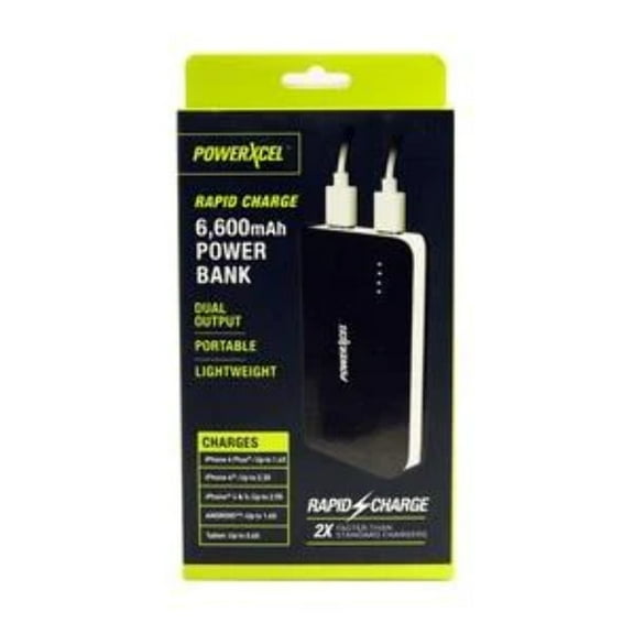 PowerXcel 6600mAh Portable Power Pack with LED Charge Indicator