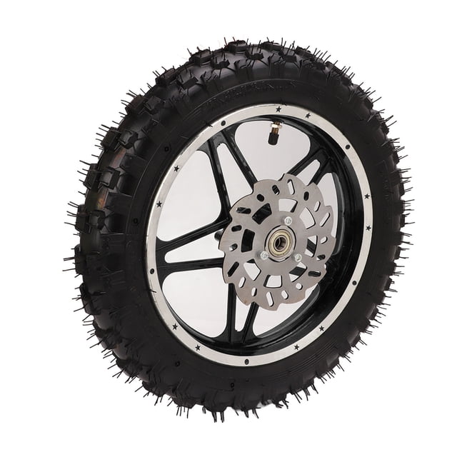 2.5-10 Front Wheel Assembly, Wear Ride Durable Anti Aging Front Wheel Tyre High Friction Rubber Metal for Motorcycle