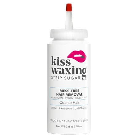 KissWaxing Strip Coarse Hair Sugar Removal for Bikini, Brazilian, Underarms,10 oz, All Skin Types