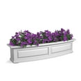 thumbnail image 3 of Mayne Nantucket 48" x 12" x 10" Rectangle White Self Watering Plastic Window Box Planter, 3 of 13