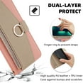 thumbnail image 6 of Dteck Bag Crossbody Strap Case for Samsung Galaxy A15 5G,Magnetic Leather Card Slots Zipper Wallet Hidden Mirror Case Shockproof Stand Full Body Protective Cover with Detachable Metal Strap,Pink, 6 of 8