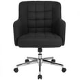 thumbnail image 7 of Merrick Lane Ergonomic Mid-Back Home Office Chair with Tufted Black Fabric Upholstery and Swivel Height Adjustment, 7 of 7