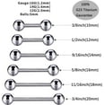 thumbnail image 3 of LAICAIW Pair 14G G23 Solid Titanium Nipple Shield Barbell Internally Threaded Tongue Piercing, 3 of 6