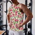 thumbnail image 5 of Rateoe Rose Flowers Pattern Sleeveless Gym Shirt Muscle Tee Breathable Workout Shirt Slim-Fit Tank Quick Dry Fit Muscle Tank Top Bodybuilding Sleeveless T Shirt-, 5 of 7