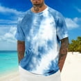 thumbnail image 2 of JAJAHO Mens Crew Neck T Shirt Tie Dye Short Sleeve Graphic Tee Comfort Casual Daily Wear Summer Beach Shirts Leisure Tops, 2 of 4