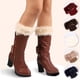 thumbnail image 5 of ER 2 pares de botas cortas nuevas forradas con calcetín de piel A Rojo Verde, 5 of 5