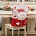 thumbnail image 4 of Christmas Chair Cover, 3D Santa Doll Fabric Slipcover for Dining Table and Stool Backrest, Stretch Washable Holiday Decor 18.5x20.5in, Festive Home Party Accessory, 4 of 5