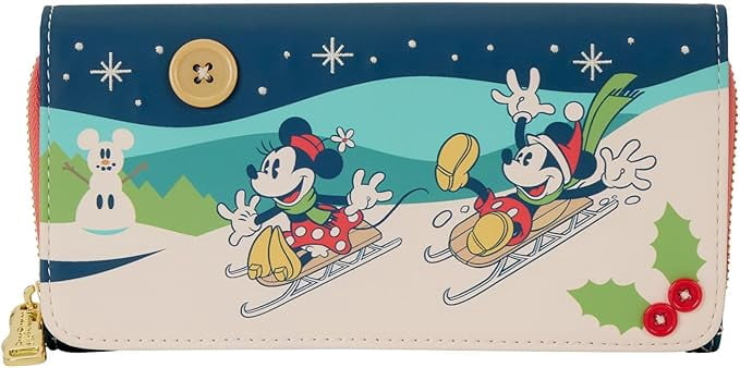 Loungefly Mickey and Minnie Holiday Wallet