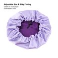 thumbnail image 4 of Purple Double-Layer Satin Sleep Cap for Women with Adjustable Drawstring - Frizz Control, Hair Protection for Nighttime, Hair , Postpartum, Chemo & Hair Loss - Soft, Comfortable, Stylish, 4 of 7