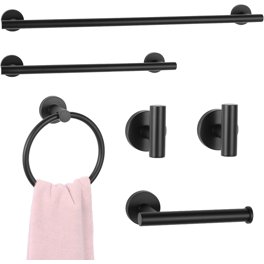 5-Piece Stainless Steel Bathroom Hardware Set - Jamaica